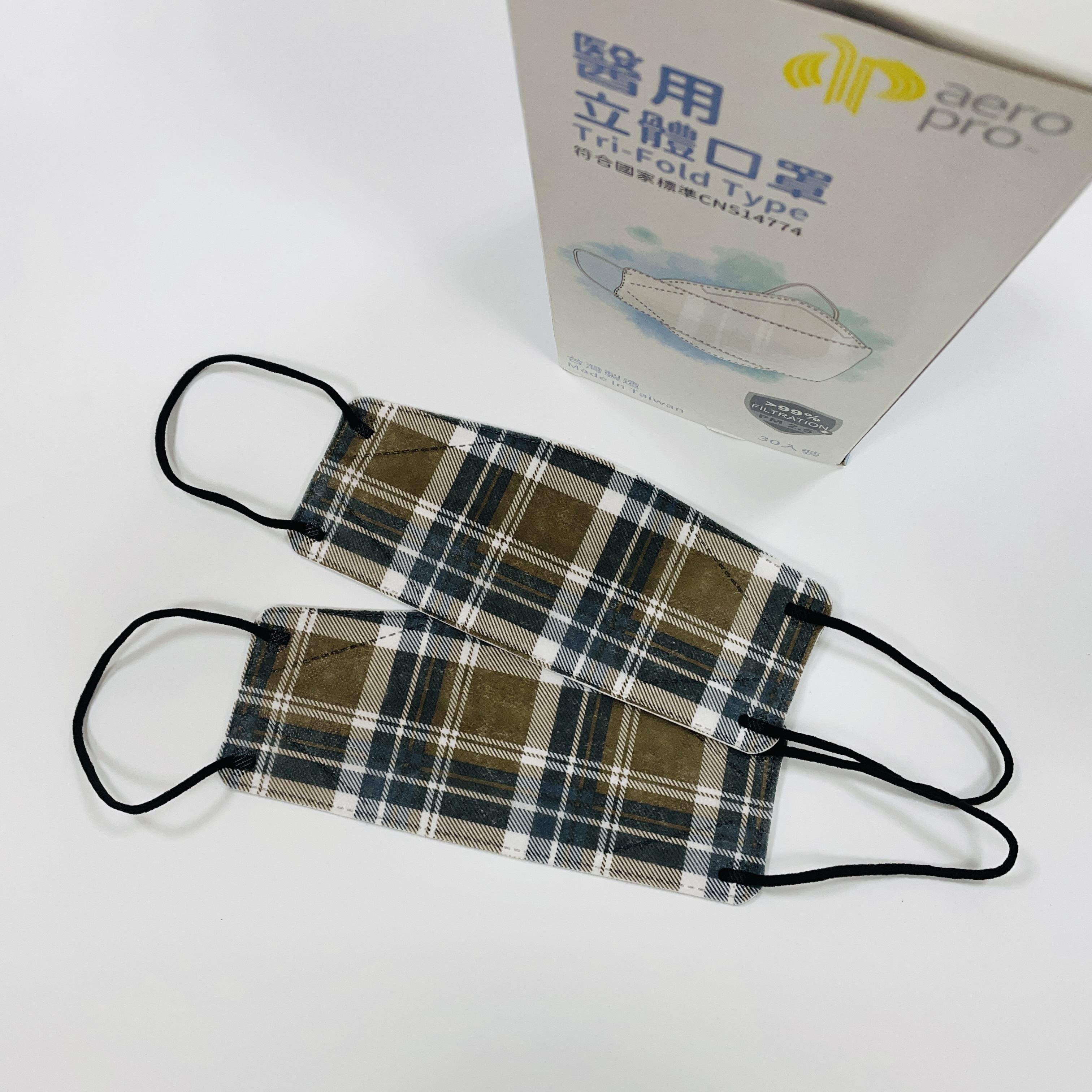 AERO PRO 4D 系列-蜜金色 三片式立體醫用口罩(30入/盒)