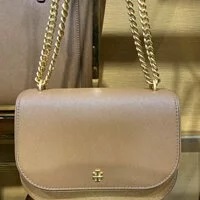 [S] TORY BURCH EMERSON FLAP ADJUSTABLE SHOULDER BAG,MOOSE, 136092-909 (STB229)