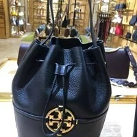 [S] TORY BURCH MILLER BUCKET BAG,BLACK, 79323-001 (STB232)