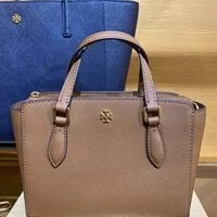[S] TORY BURCH EMERSON MINI TOP ZIP TOTE,MOOSE, 138366-909 (STB233)