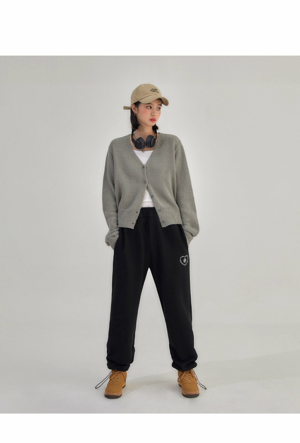 ●muahmuah● 2WAY Wide Jogger Pants Gray _MUP22433_ 2WAY WIDE JOGGER PANTS - muahmuah | 60% - Asian Fashion
