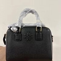 [S] TORY BURCH THEA MINI WEB SATCHEL,BLACK, 87899-001 (STB341)