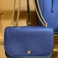 [S] TORY BURCH EMERSON FLAP ADJUSTABLE SHOULDER BAG,TORY NAVY, 136092-405 (STB344)