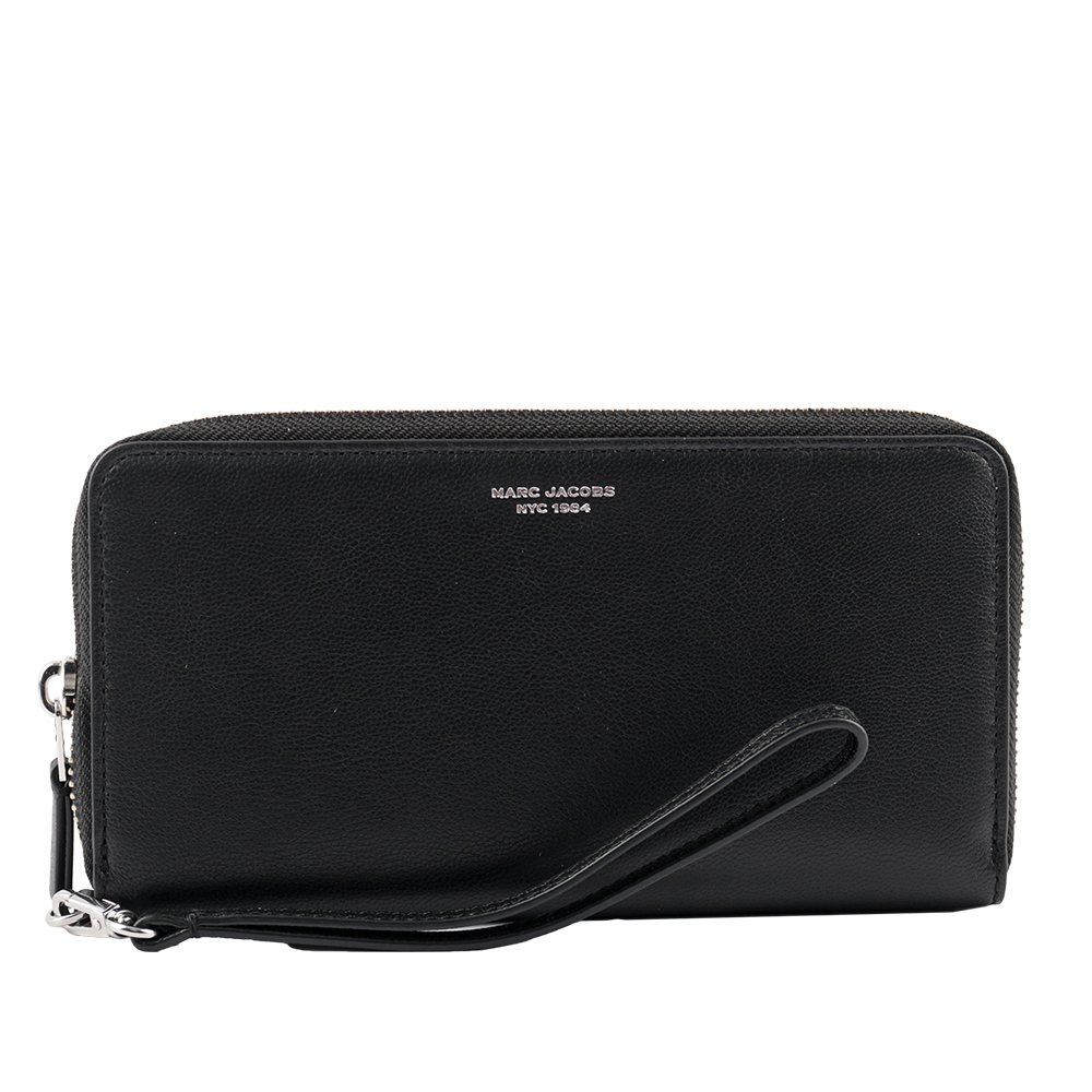 【MARC  JACOBS】THE SLIM 84 山羊皮附提把長夾(黑色)