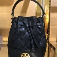 [S] TORY BURCH WILLA MINI BUCKET BAG,BLACK, 87869-001 (STB235)