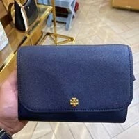 [S] TORY BURCH EMERSON CHAIN WALLET,TORY NAVY, 136093-405 (STB237)