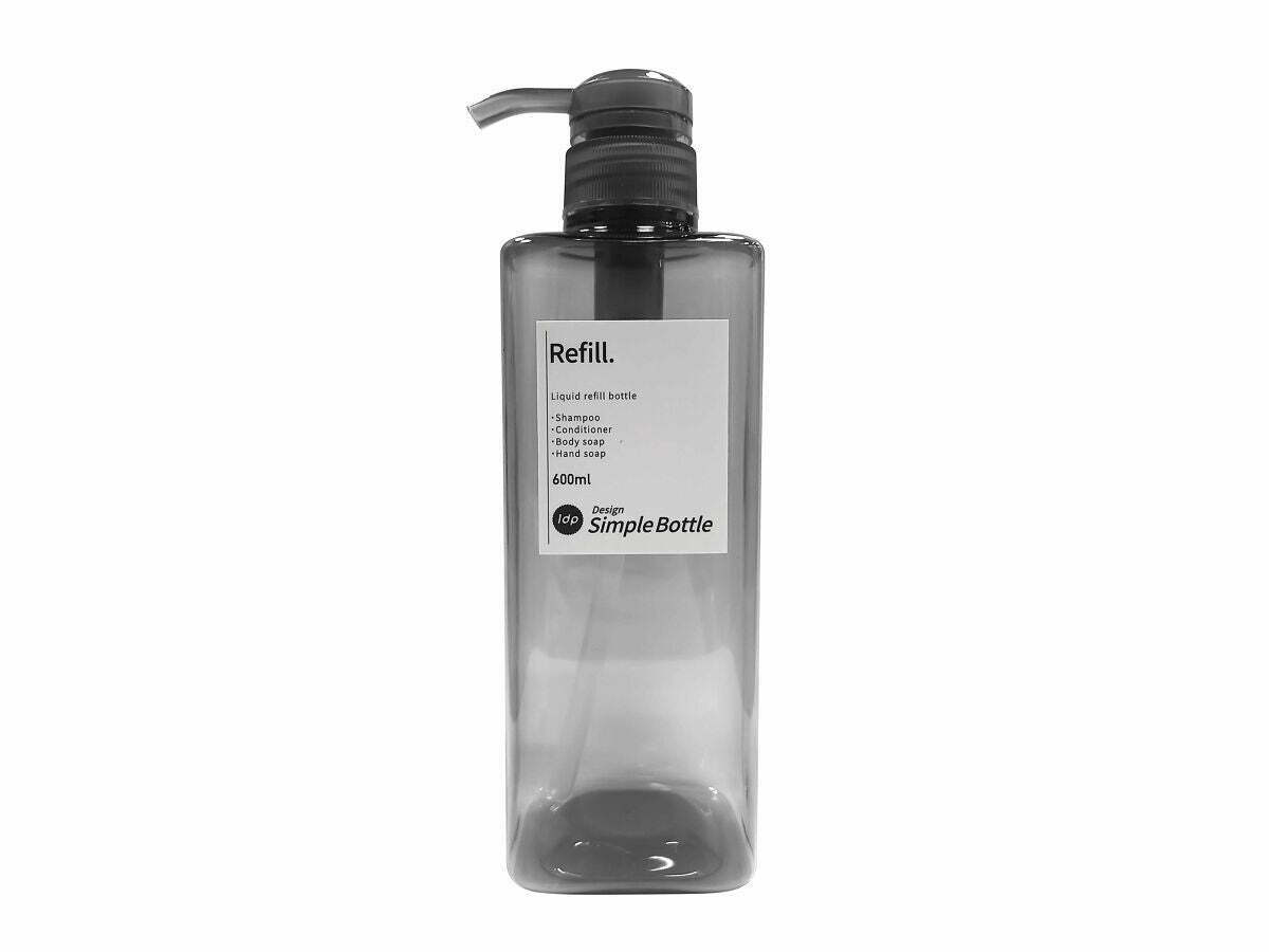 1dp按壓瓶/方形灰色 600ml