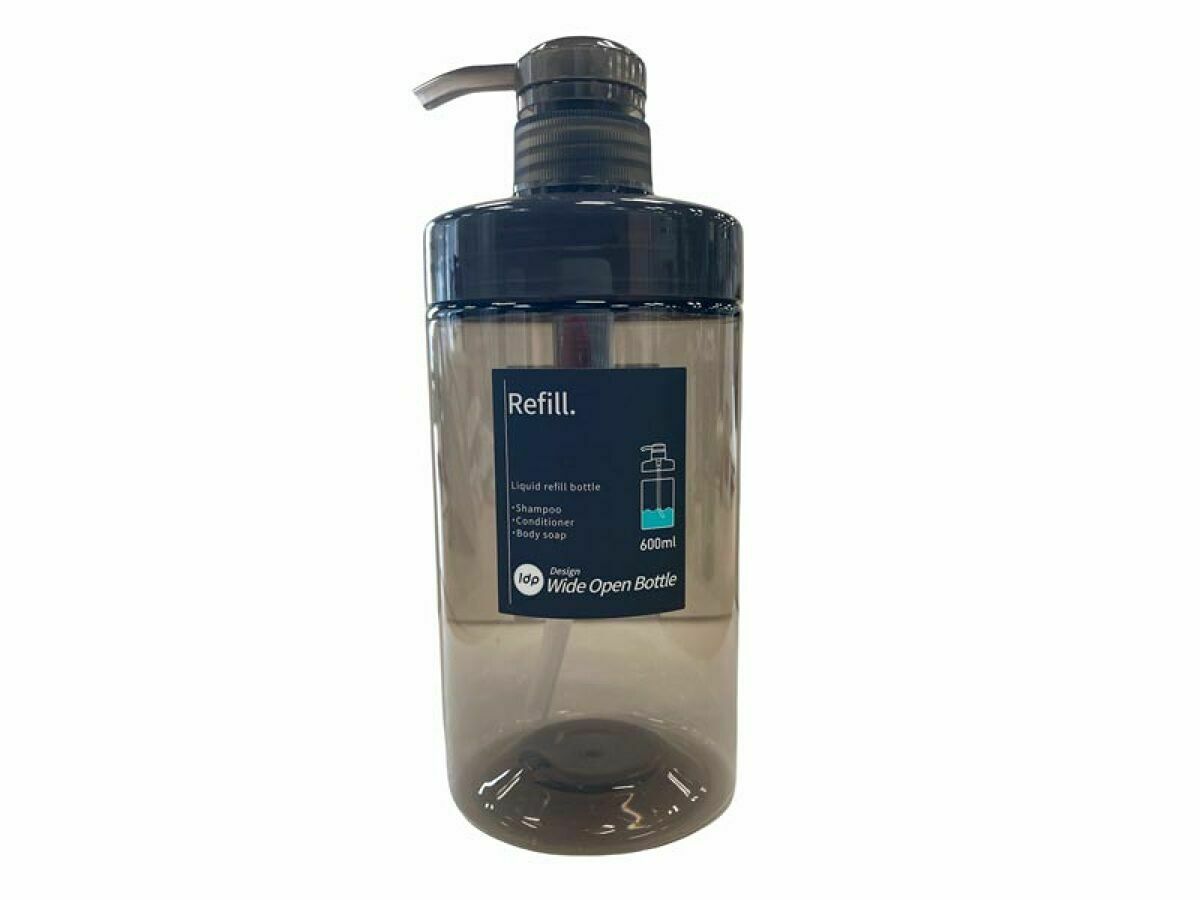 1dp廣口按壓瓶/圓形琥珀色 600ml