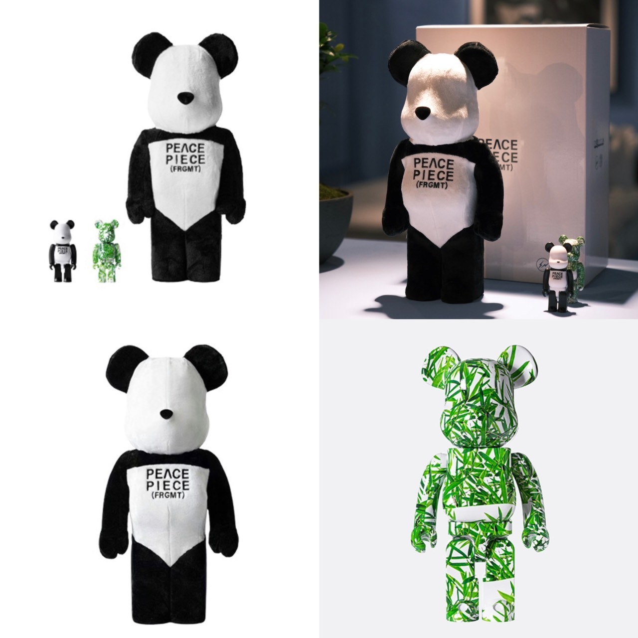 BE@RBRICK X 藤原浩B@PANDA 聯名閃電熊貓400+100%+100% /1000% 庫柏