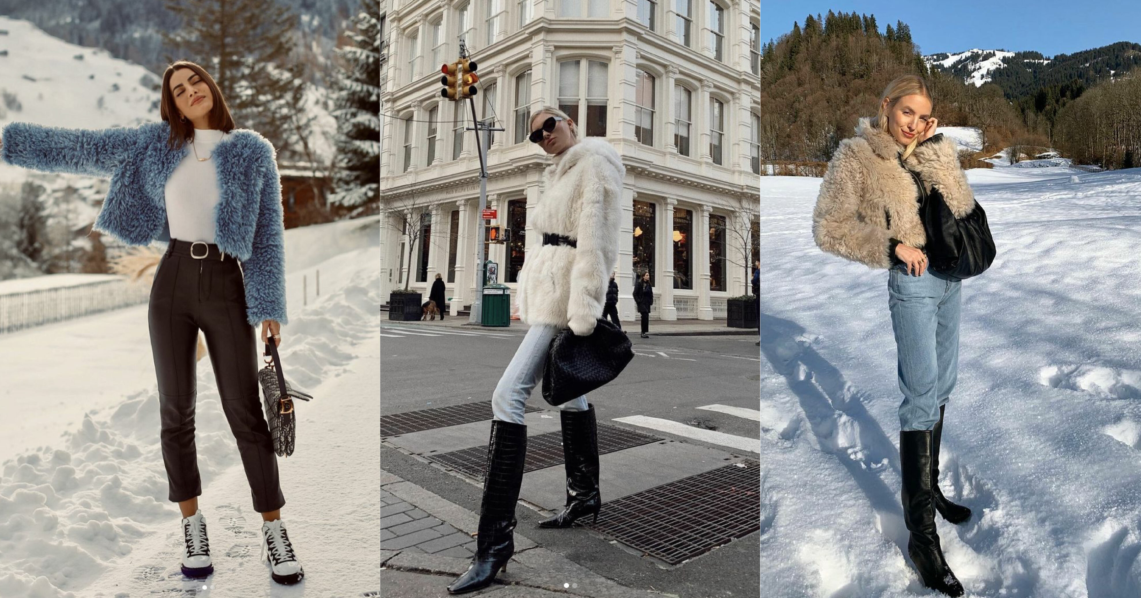 泰迪絨QQ毛與牛仔褲搭配，歐美最愛顯瘦又時尚