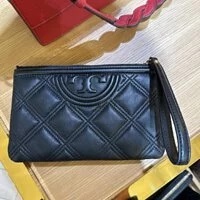 [S] TORY BURCH FLEMING SOFT WRISTLET,BLACK, 80811-001 (STB257)