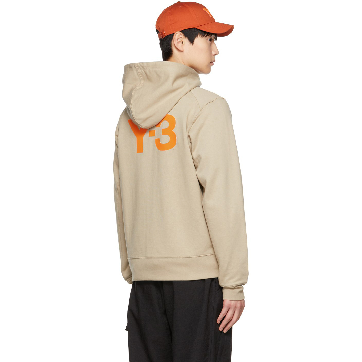 【 Y-3 M CL B F-Z HDY 背面大LOGO連帽外套 - 奶茶 】