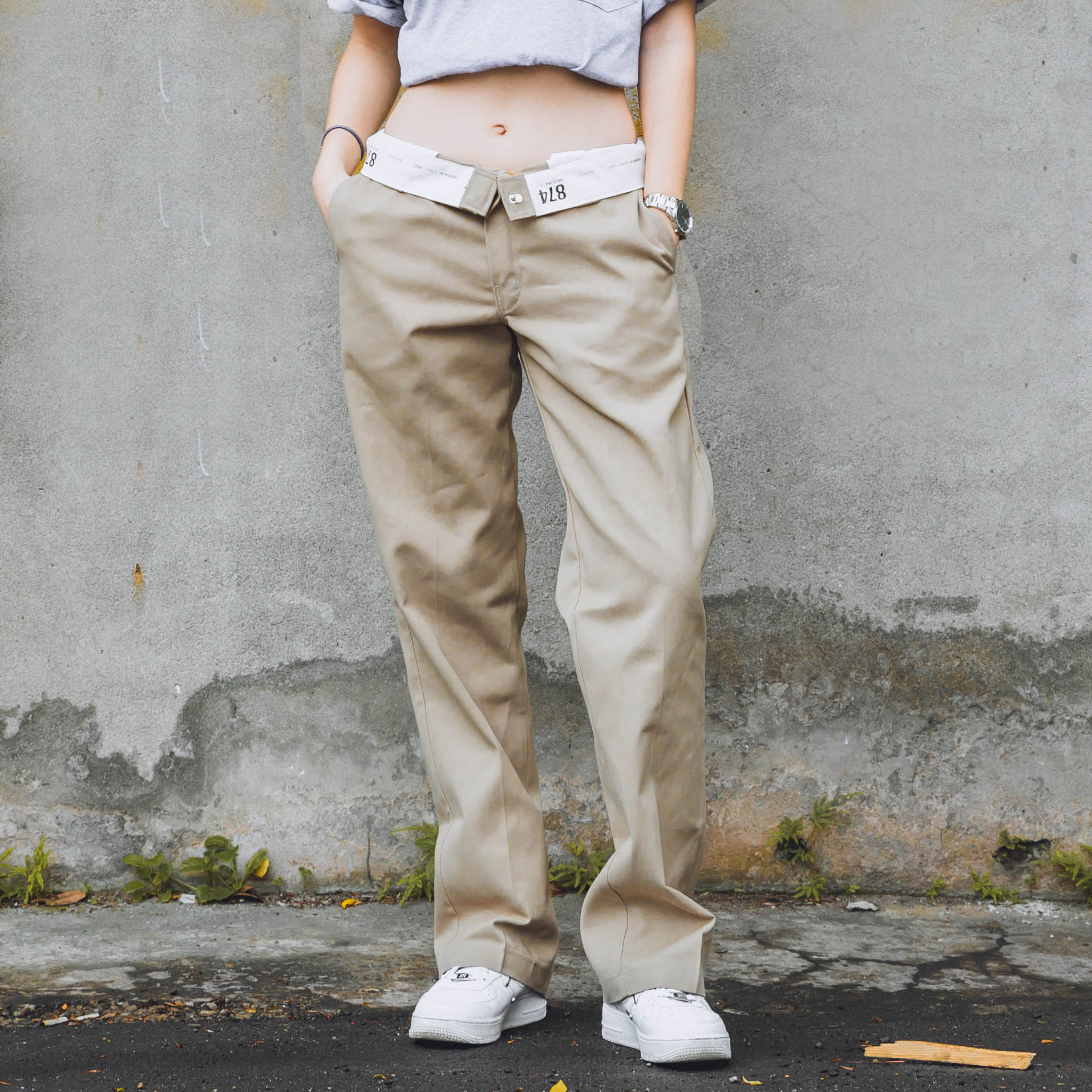 DICKIES 874 辣妹神褲 jennie 同款 褲頭 印刷 直筒 工裝 長褲【DKS874】