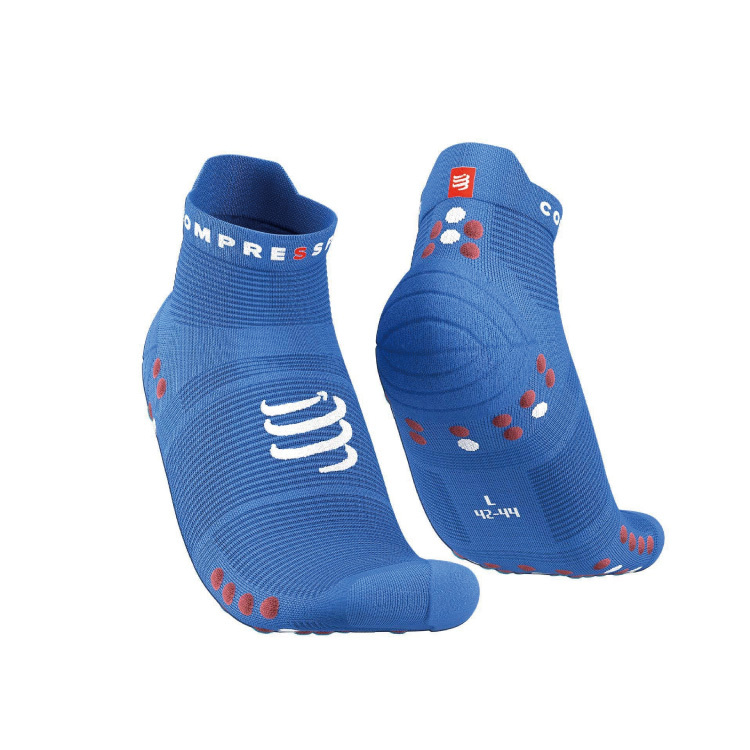 Medias Pro Racing Socks v4.0 Run Low SODALITE/FLUO BLUE - Fitness Market