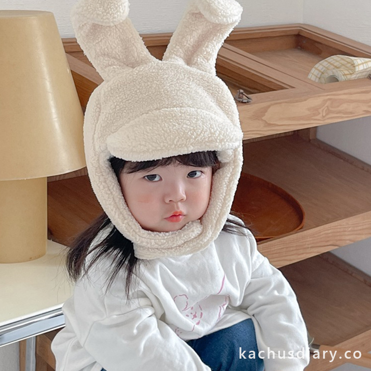 Cute bunny ears plush hat