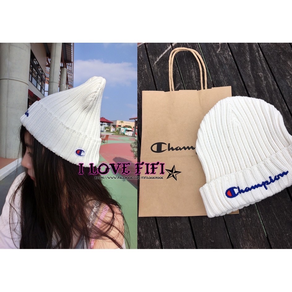 日本帶回champion正品限定款經典logo刺繡毛帽