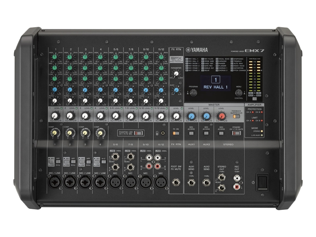 Yamaha YAMAHA - EMX系列專業型混音器 Powered Mixer 功率混音機 可搭配被動式喇叭 第 4 張圖片｜三峽吉他 / Bass