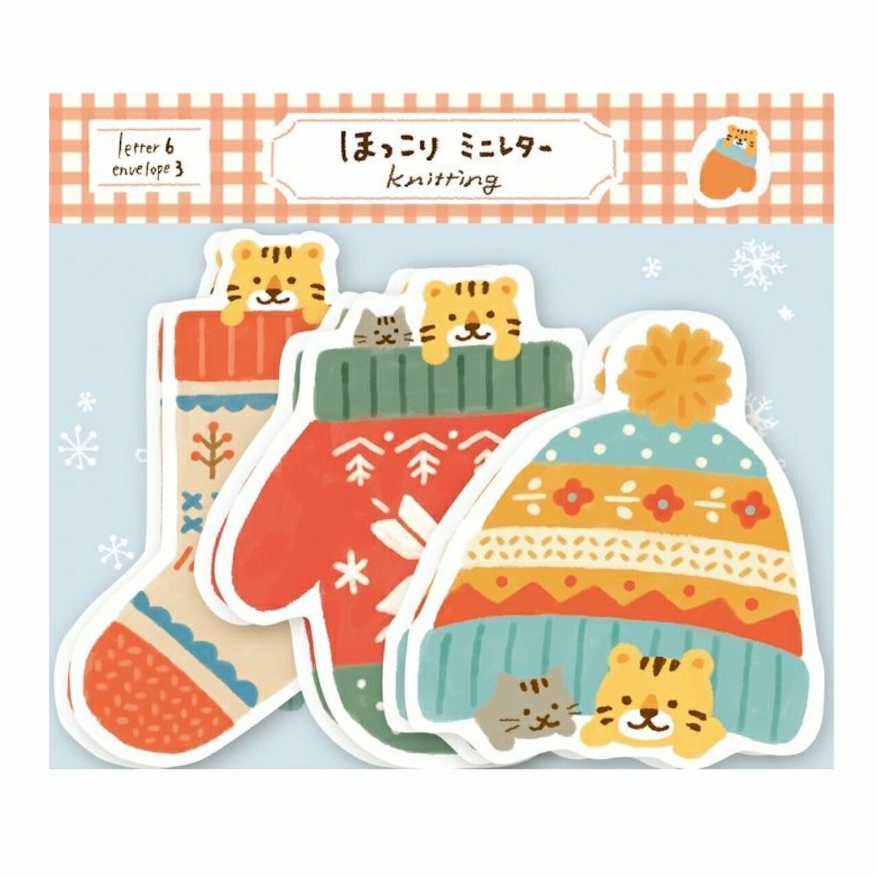 冬季小老虎 造型信紙組｜日本 古川紙工