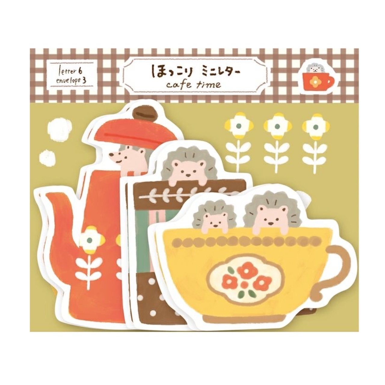 刺蝟下午茶 造型信紙組｜日本 古川紙工