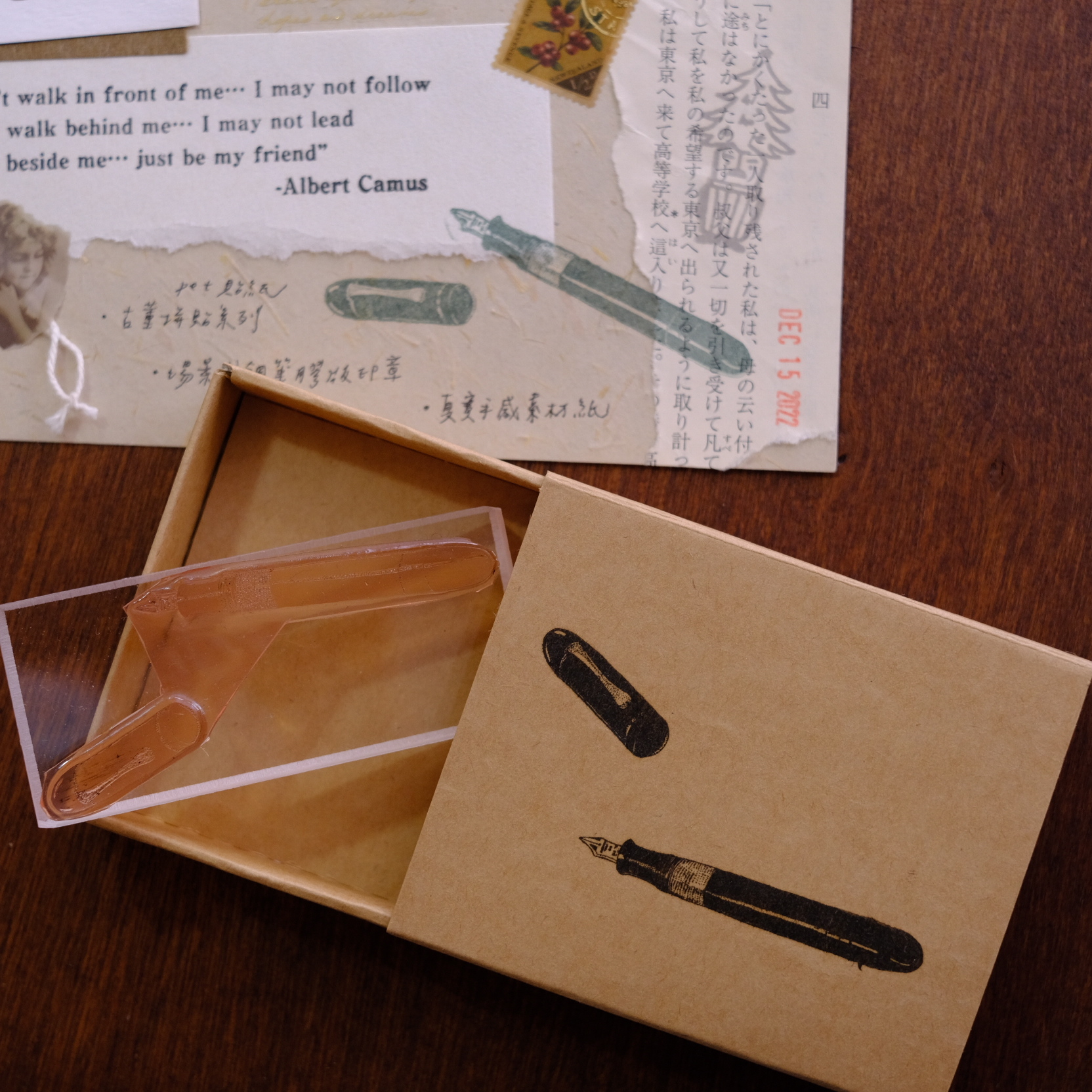 場景式鋼筆 膠版印章｜一分之一工作室 臺灣