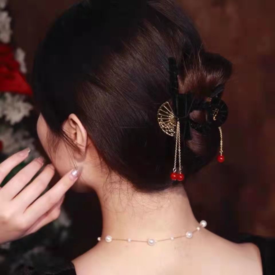 Han-Style Antique Fan Hair Claw