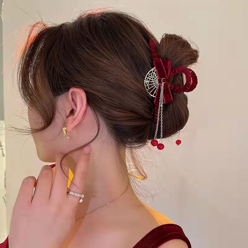 Han-Style Antique Fan Hair Claw