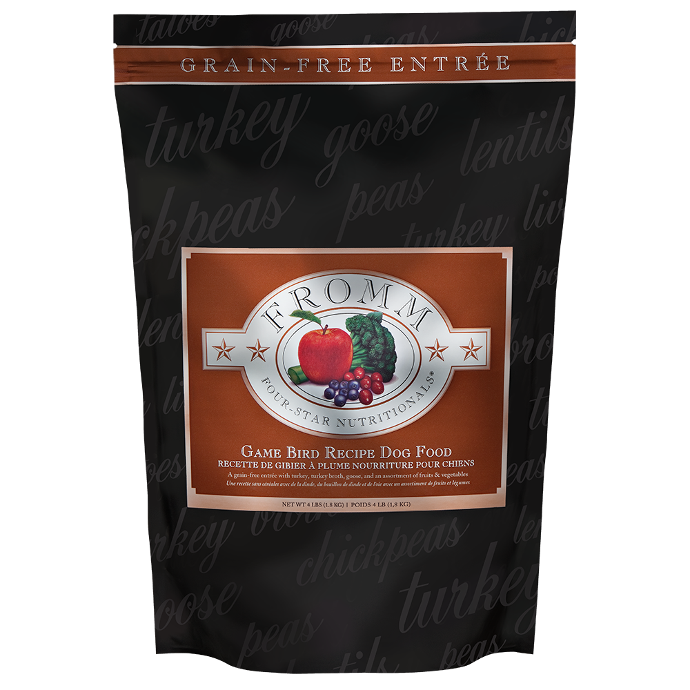 Fromm Grain-Free Dry Dog Food Game Bird Recipe 4lb/12lb/26lb