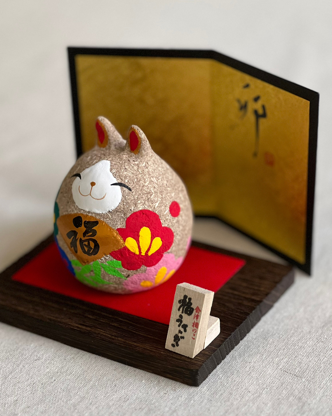 会津手工桐木 招財兔兒｜木之本工芸店