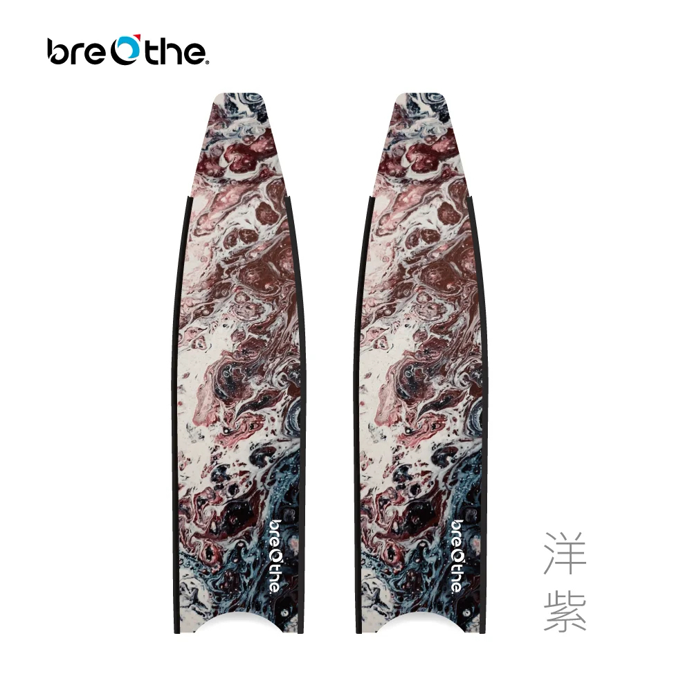 ▲水呼吸breathe 碳纖維長蛙鞋板 洋紫 15-A-03