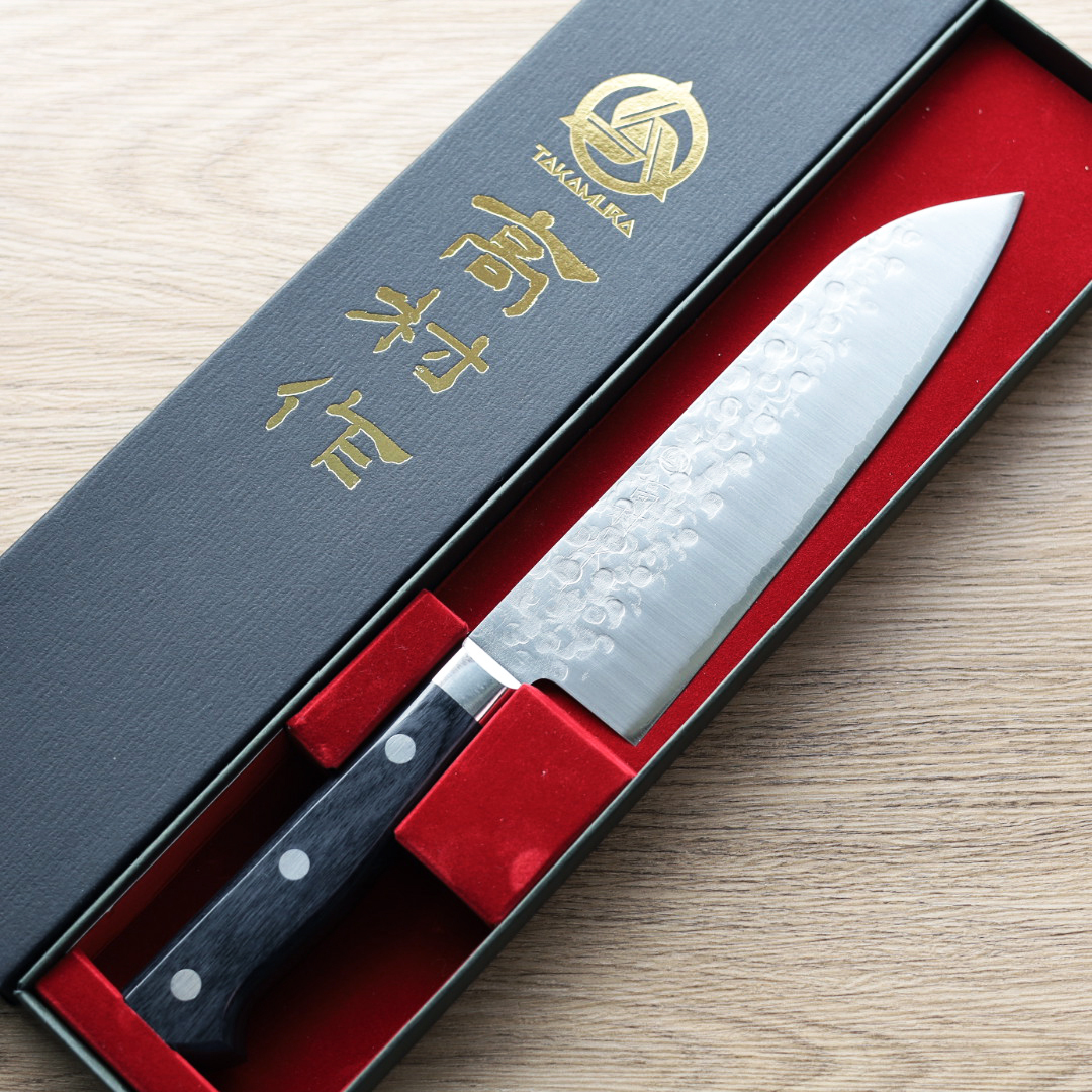 高村刃物 TAKAMURA VG10 三徳包丁170mm 楽天市場】高村刃物 V10鋼 スペシャル 磨き 三徳包丁 170mm 口金