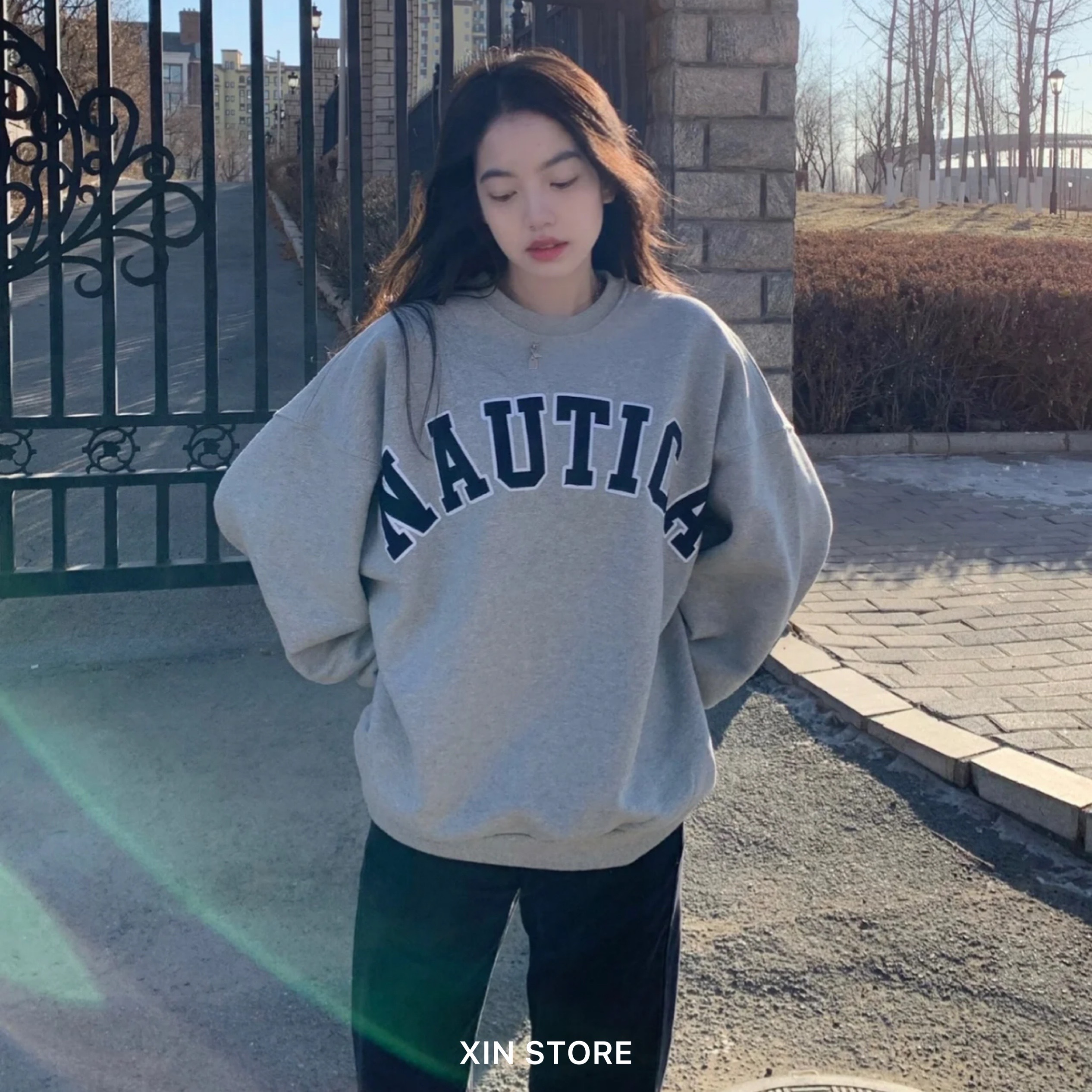 NAUTICA JAPAN Basic Heavy Sweat Crew 寬鬆 厚磅 大學tee