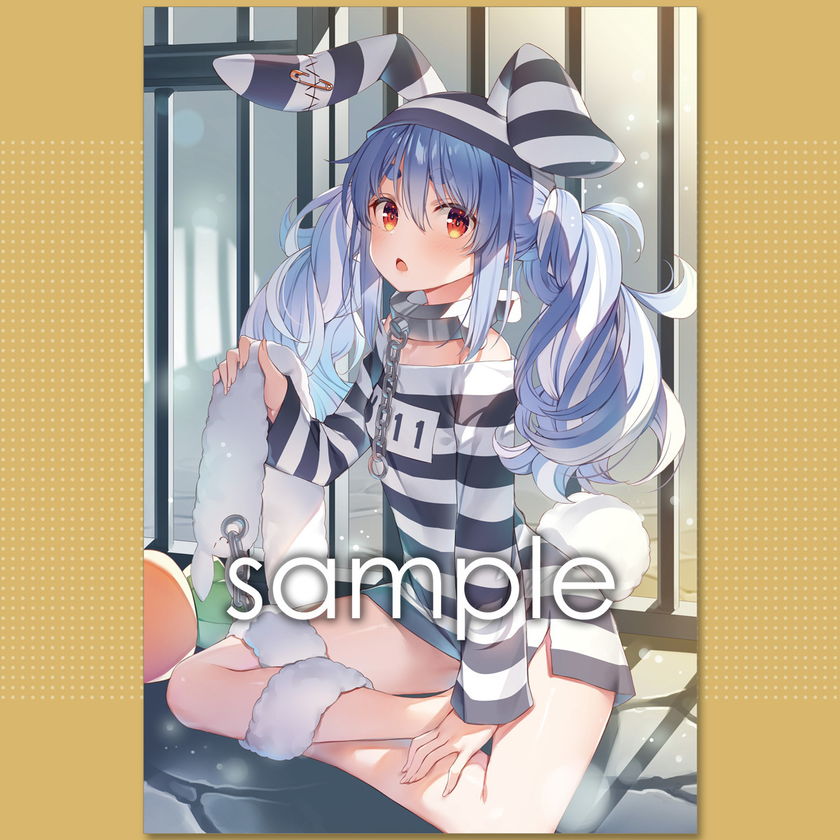 「同人代購」WIREFRAME C101 兎田ぺこら Pekora B2掛布(囚人服ver.)