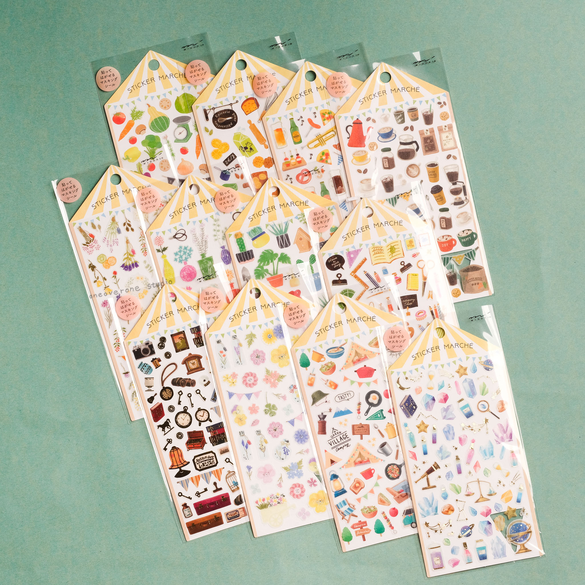 設計感插畫和紙貼紙/MIDORI/JAPAN