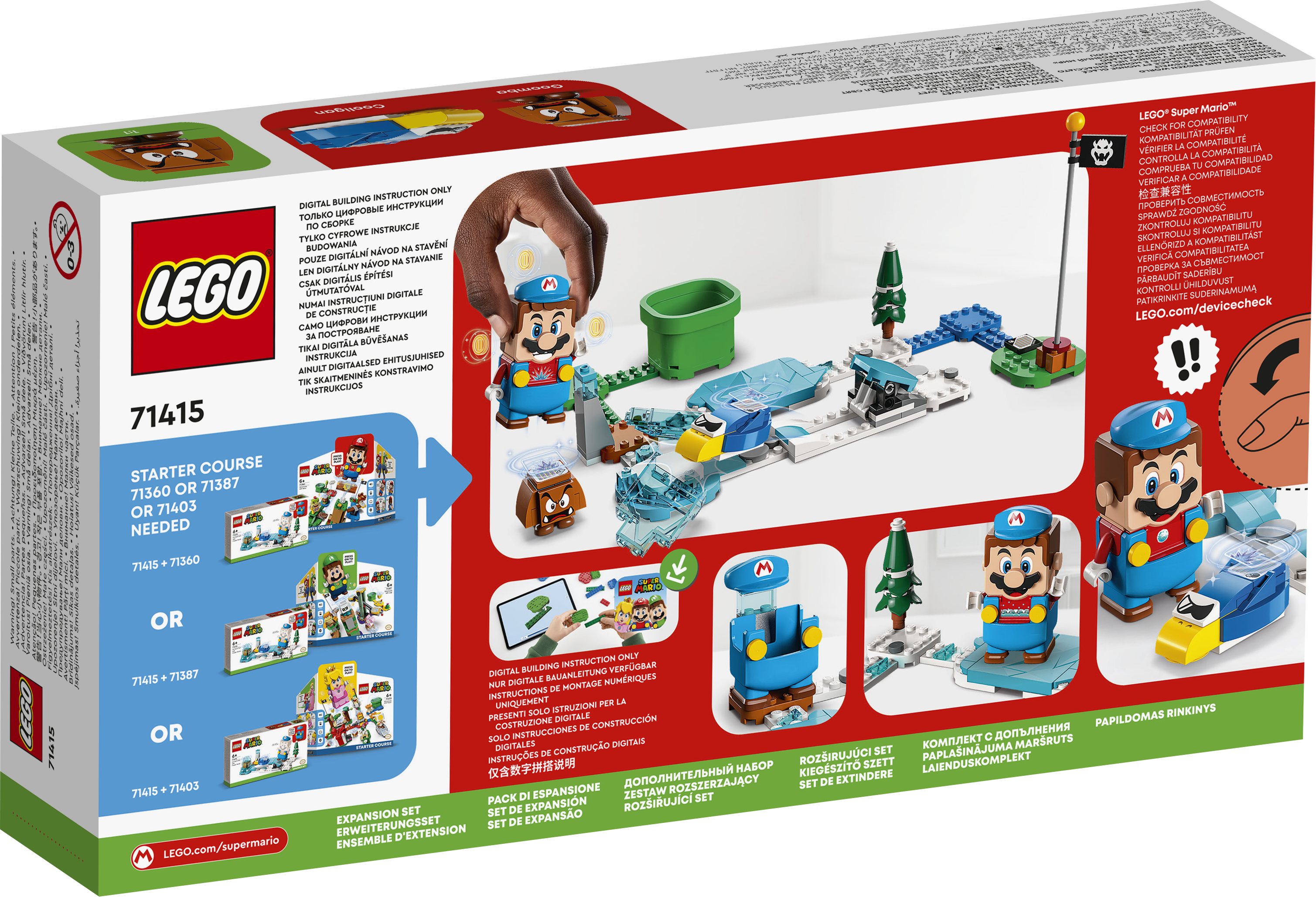 [飛米樂高積木磚賣店] LEGO 71415 Mario-冰凍瑪利歐服與冰封世界