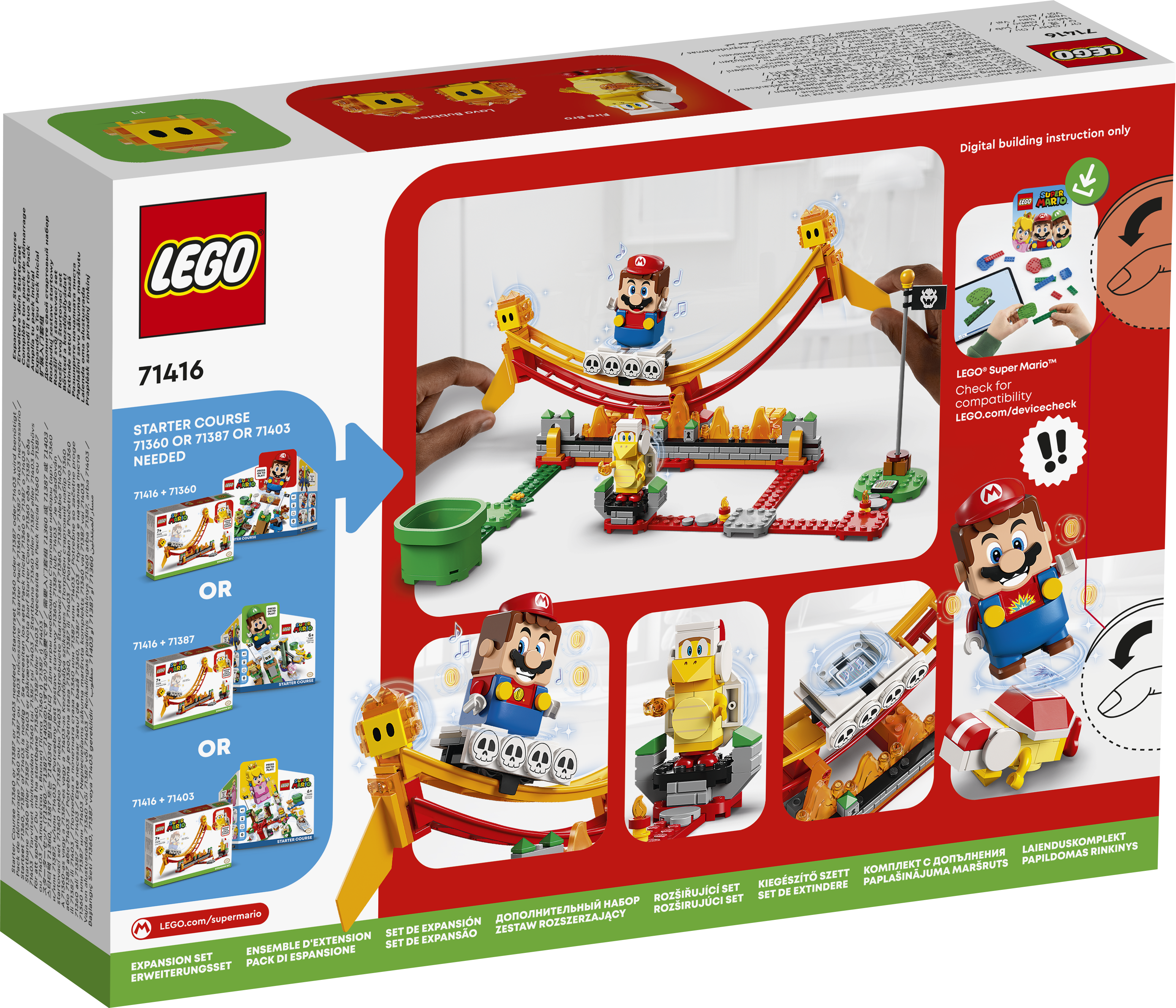 [飛米樂高積木磚賣店] LEGO 71416 Mario-熔岩波浪之旅