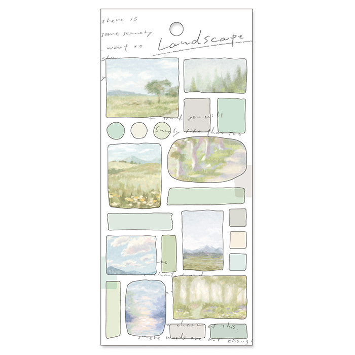 迷霧森林 LANDSCAPE系列 描圖紙燙金貼紙 ｜日本Mind Wave