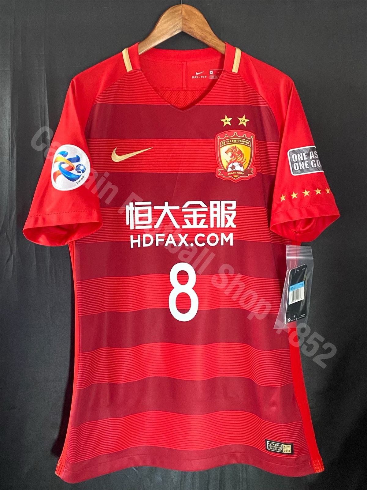 (球員版) 廣州恆大 2017 亞冠盃 Nike 主場球員版 #8 PAULINHO