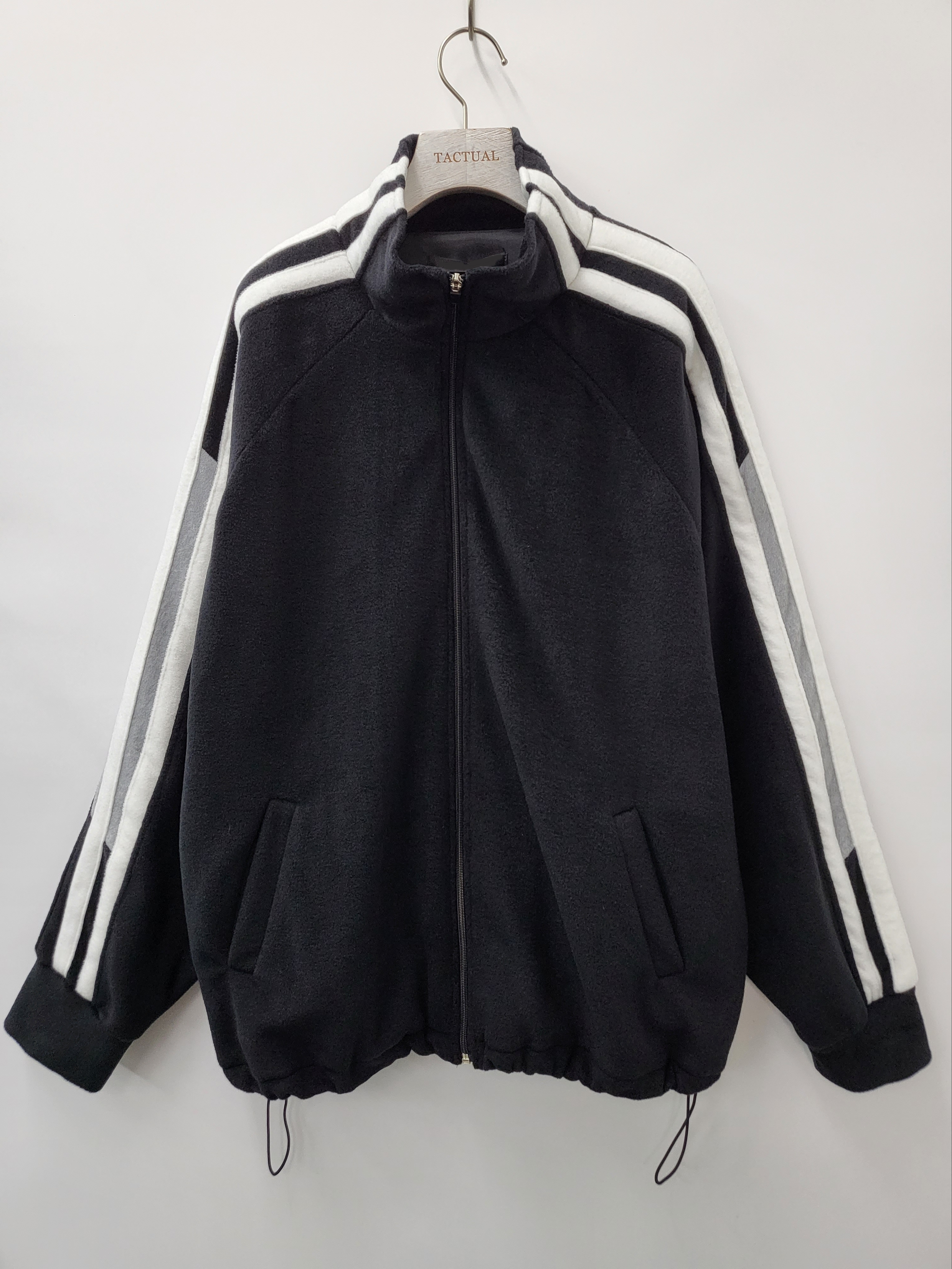 企領拼間拉鍊毛毛褸(薄夾棉) JK2217