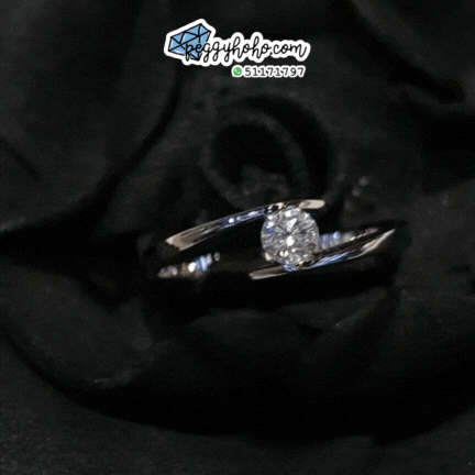 全新18K白金【單粒18份鑽石】戒指