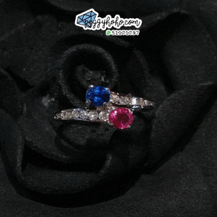 全新18K白金【主石30份寶石】配11份鑽石戒指