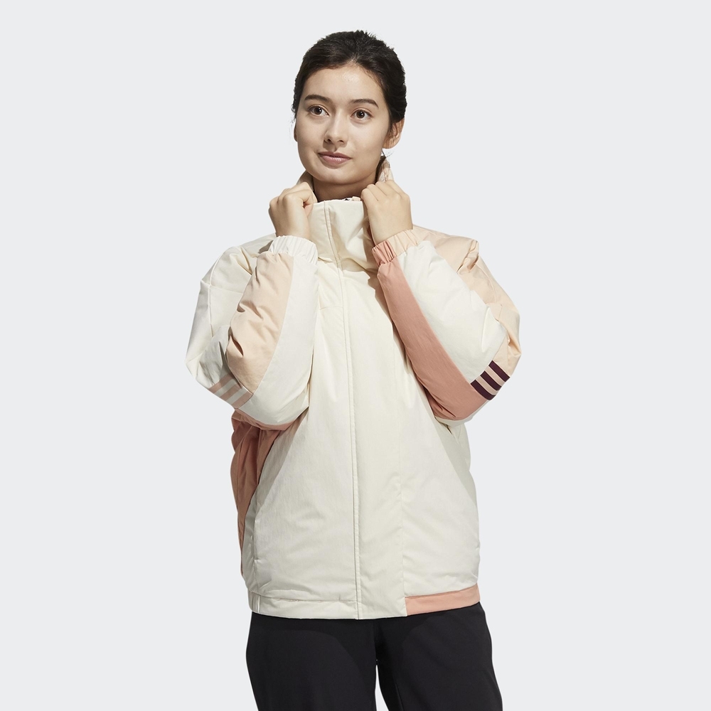 ADIDAS W CB DOWN JKT 女 羽絨外套 粉白 H23070 JAN-