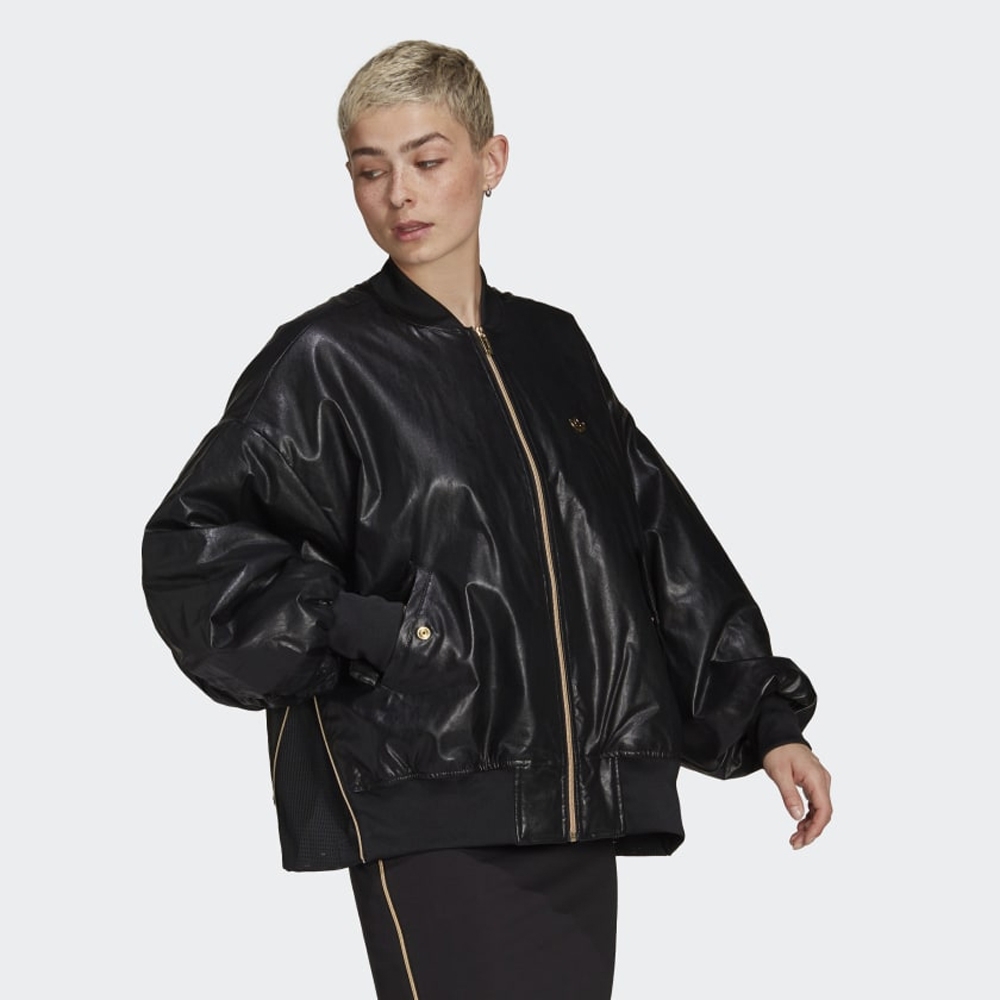 ADIDAS BOMBER JACKET 女 外套 黑 皮外 HG6672 JAN-
