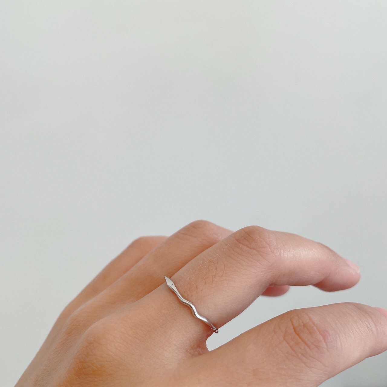 │極簡│岩脈 • 開口戒 • 純銀戒指 • 不規則 • 可碰水 • 抗過敏 S925
