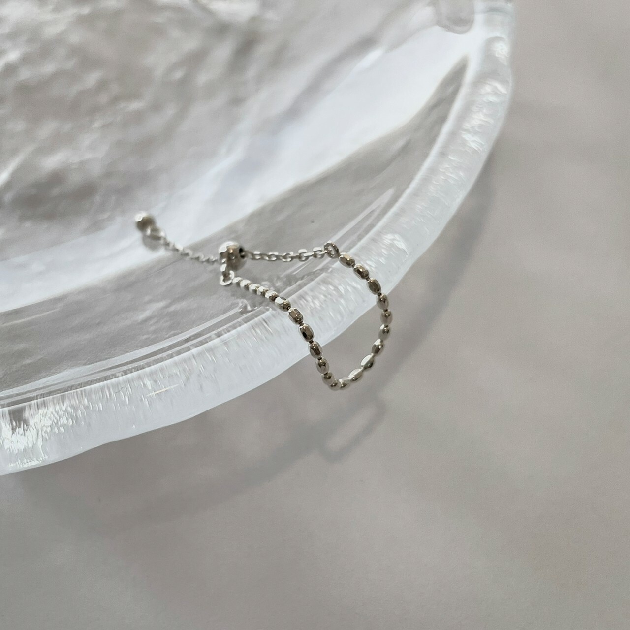 │簡約│小銀荳 • 可調式鍊戒 • 純銀戒指 • 可碰水 • 抗過敏 S925