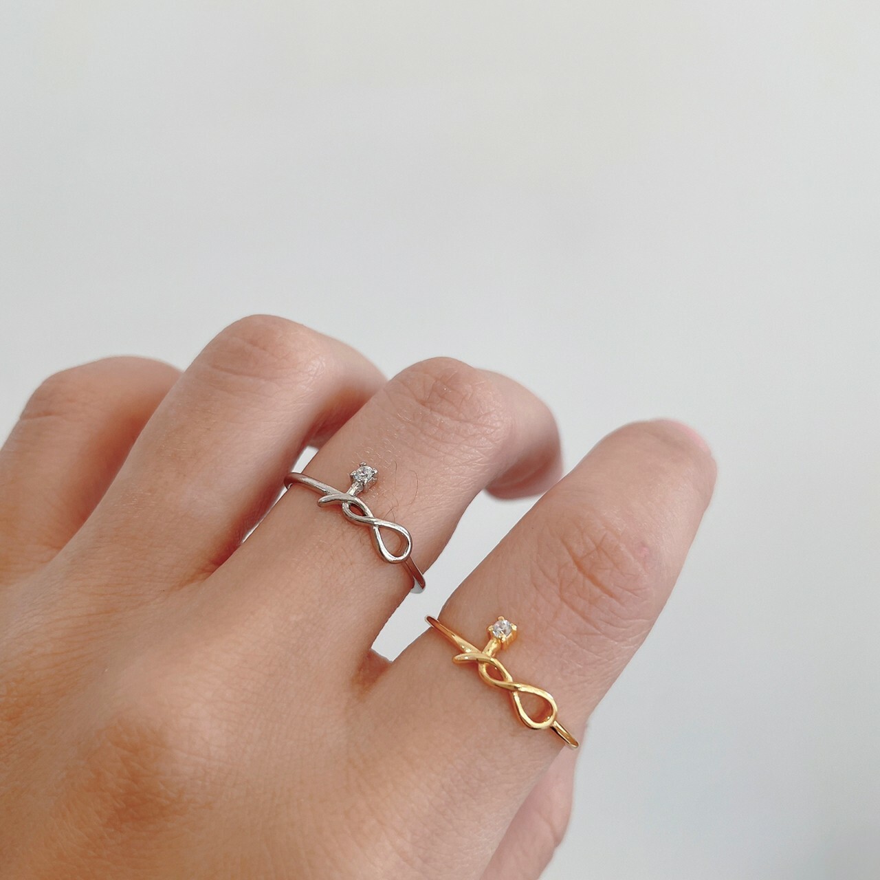 │簡約│永恆之約 • 開口戒 • 純銀戒指 • 微鑲鋯石 • 抗過敏 S925
