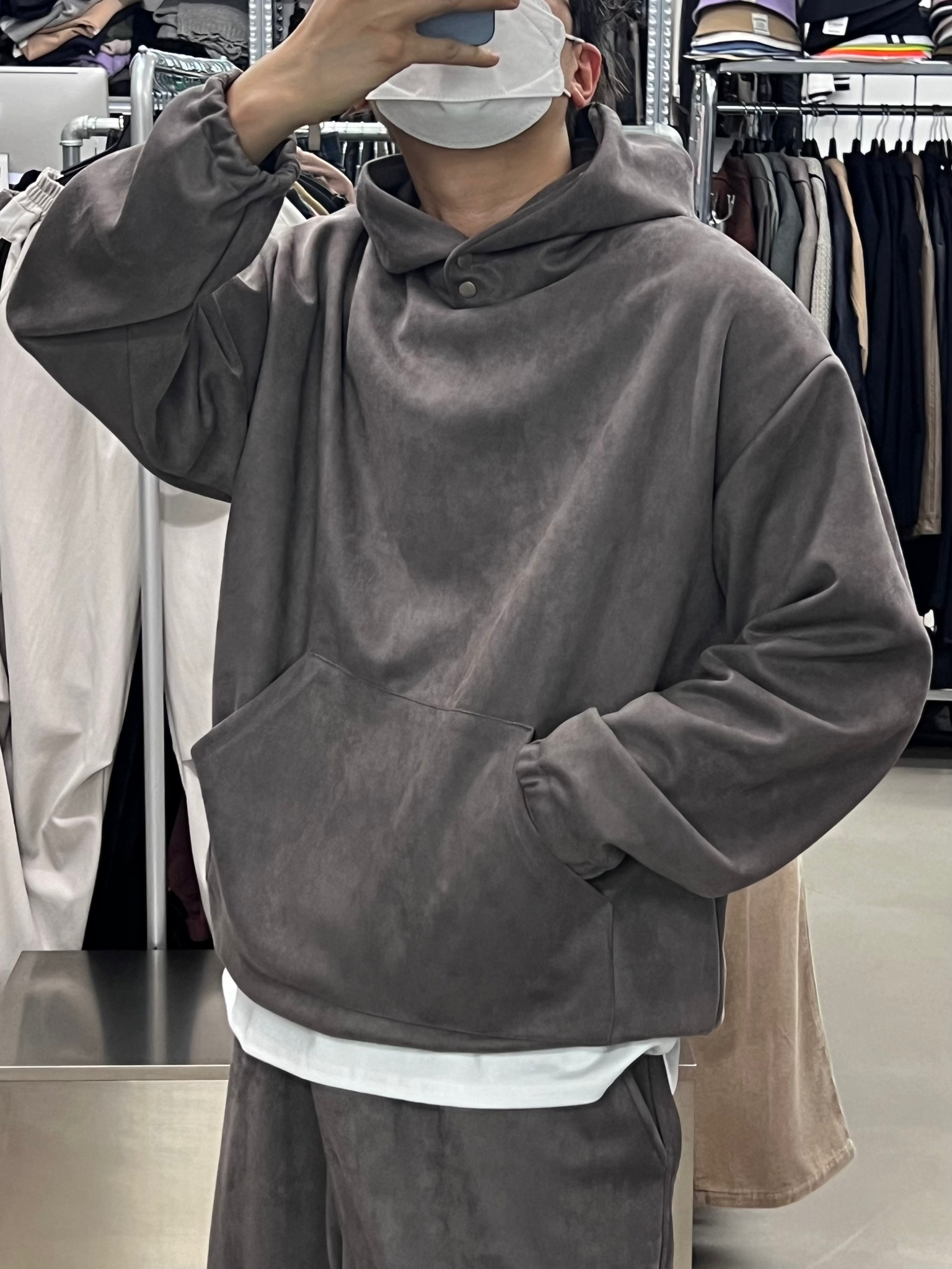 猄絨面連帽衛衣 T4378