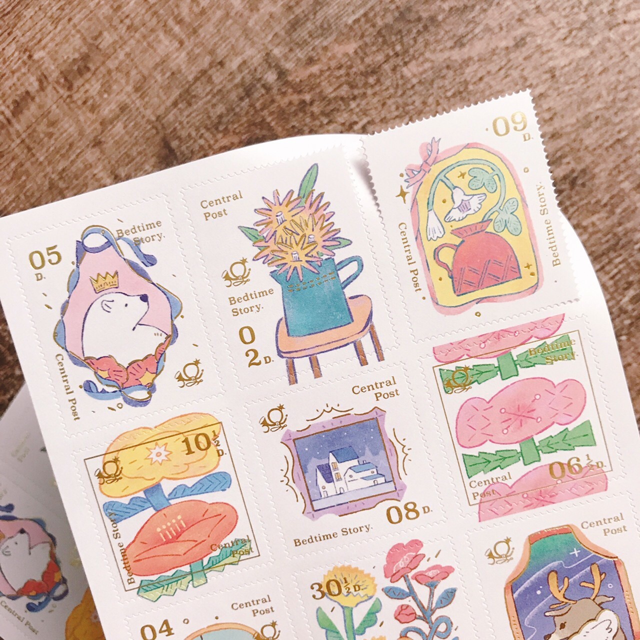 OURS | 床邊故事  郵票貼紙