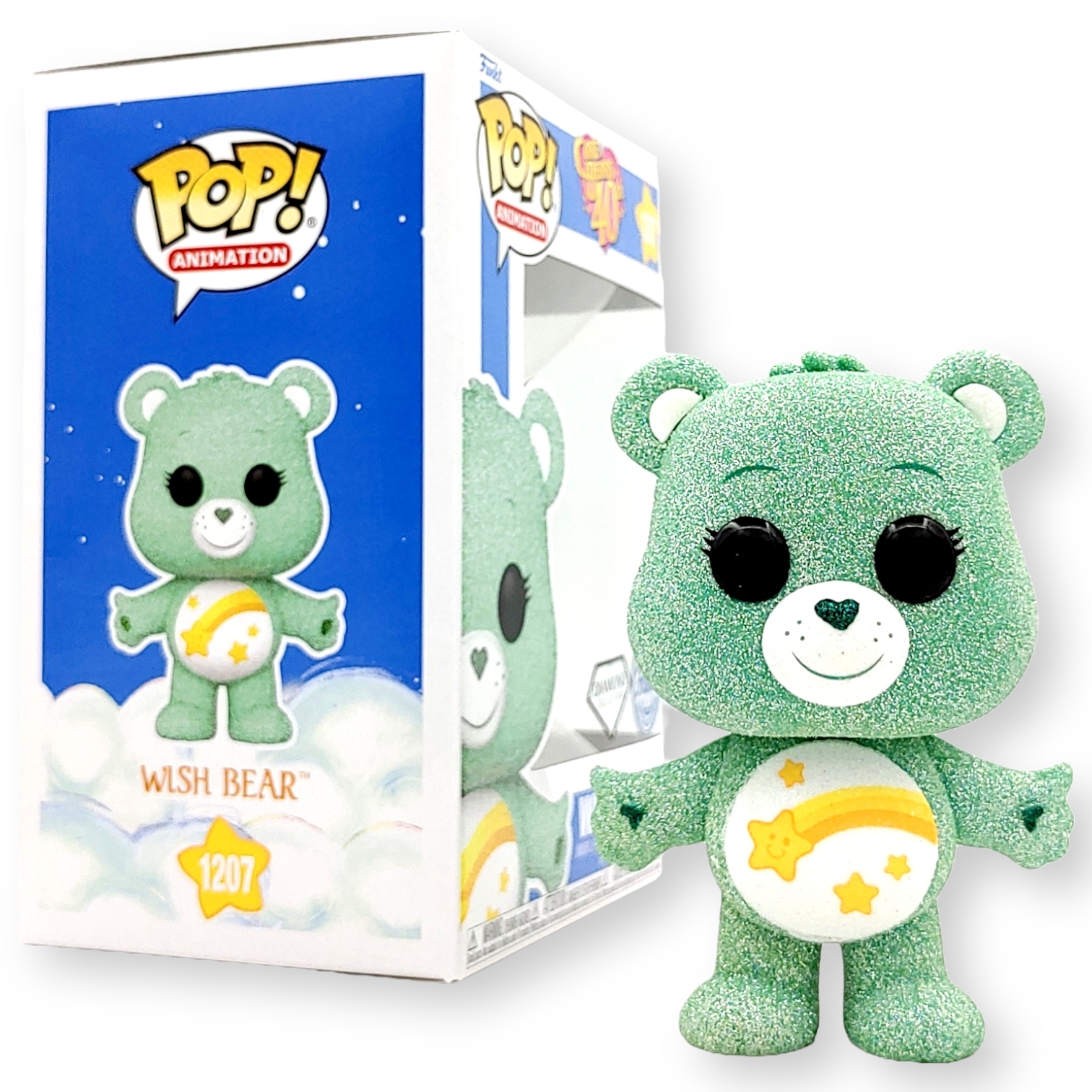 FUNKO POP <Care Bears 40th>Wish Bear(綠色)(鑽石版)-No.1207