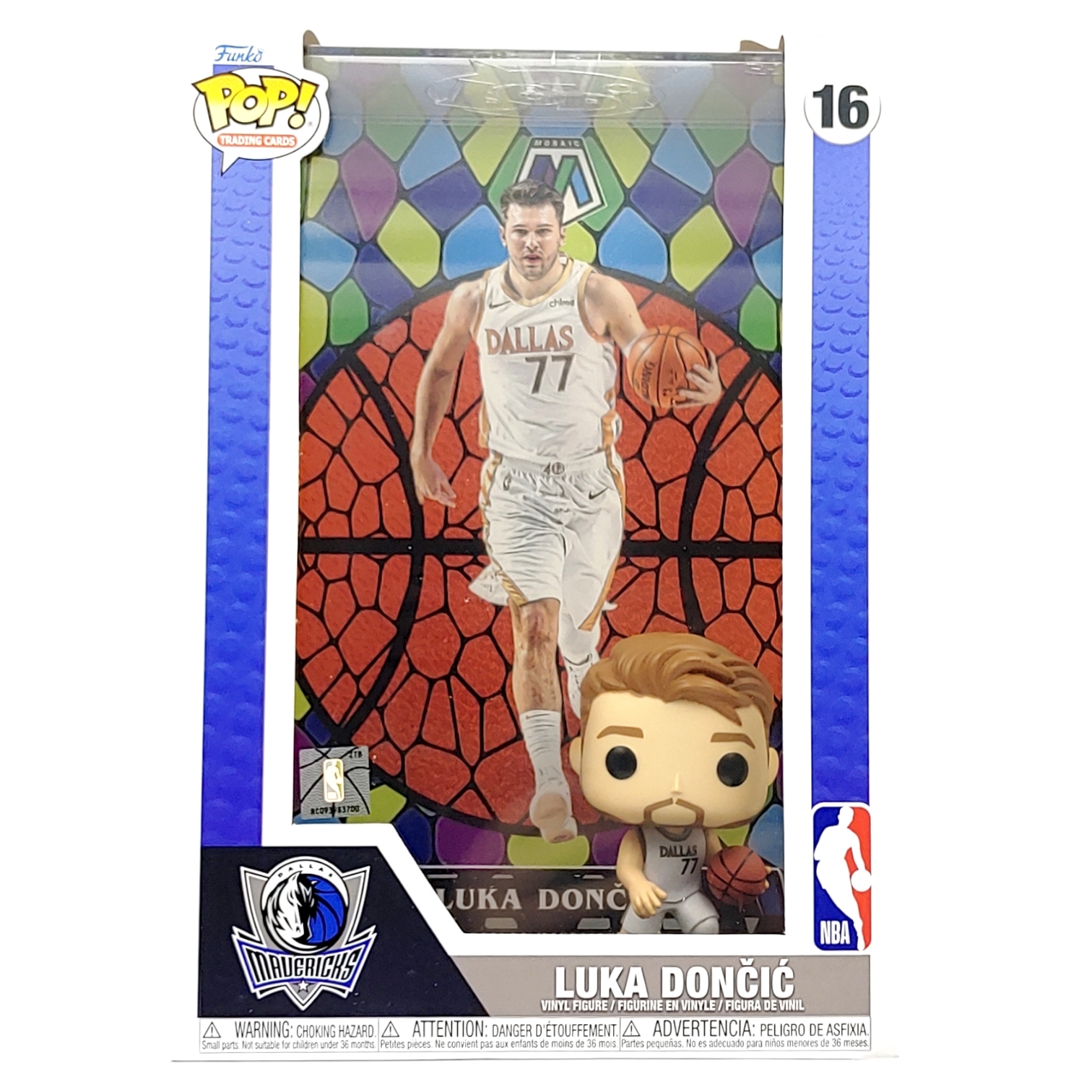 FUNKO POP<NBA>獨行俠盧卡.當錫(白金衫)(收藏卡背景盒)-No.16
