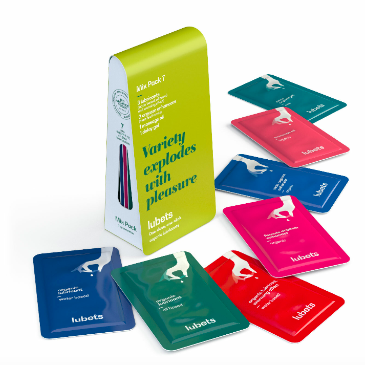〔一次滿足七個願望〕lubets: 天然有機隨身片綜合包 (潤滑、高潮、按摩、延時..）